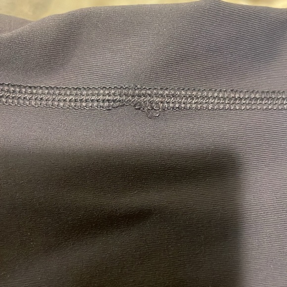 Womens Lululemon Running Zip Pocket Gray Carolina Blue Waisted Band Tigh… - Picture 9 of 9